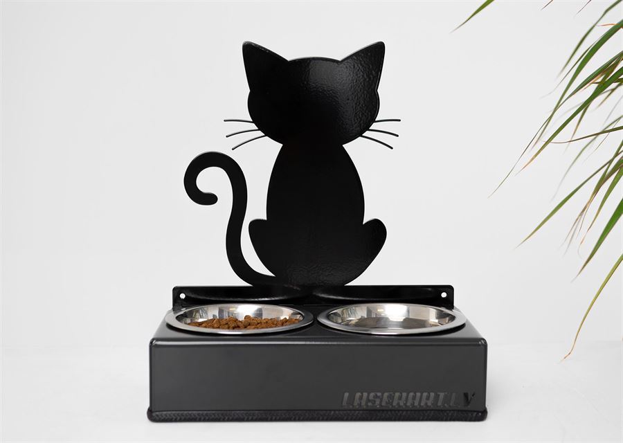 2-Bowl Cat Feeder. Basic design (101)