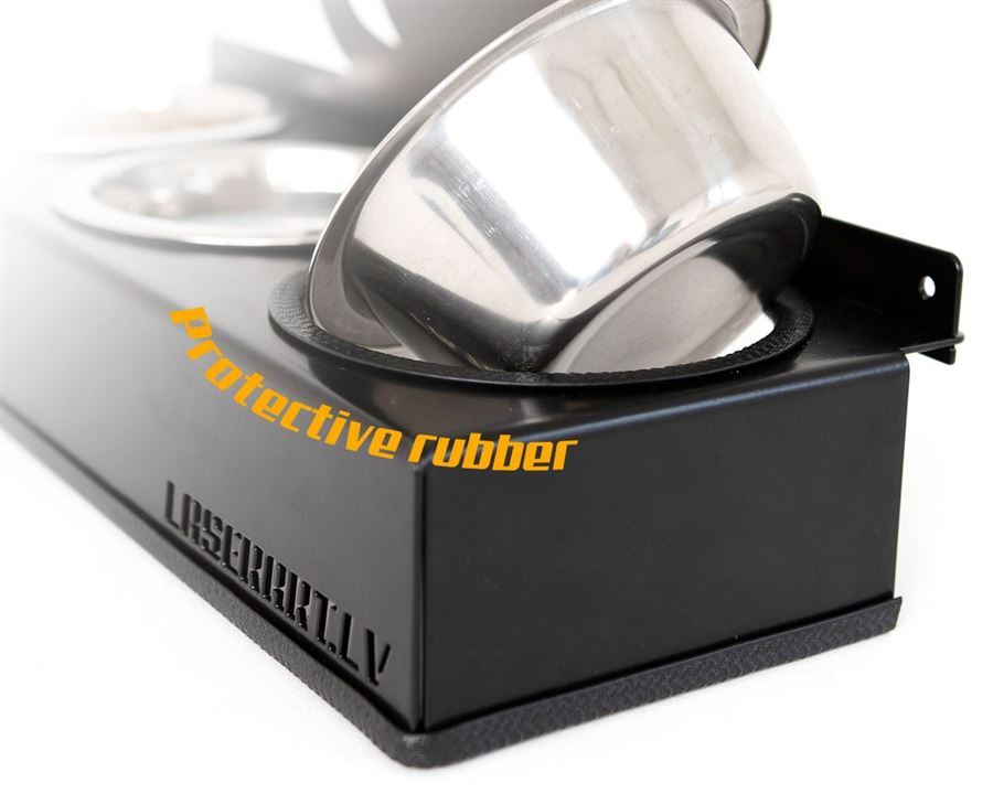 2-Bowl Cat Feeder, Colorpoint Shorthair Cat breed, Raised Feeding Station