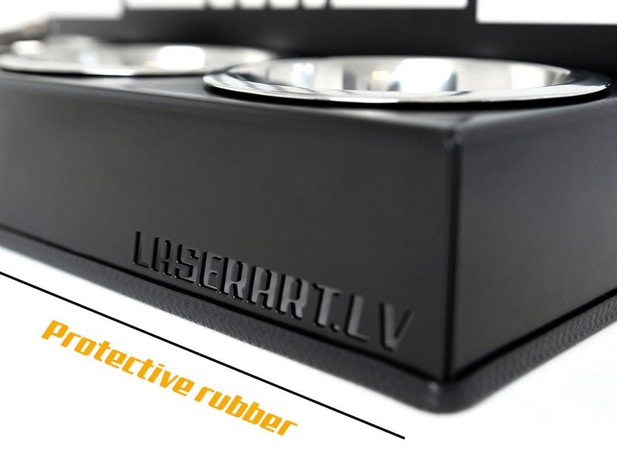 3-Bowl Dog Feeder, German Shepherd Dog breed, Raised Feeding Station